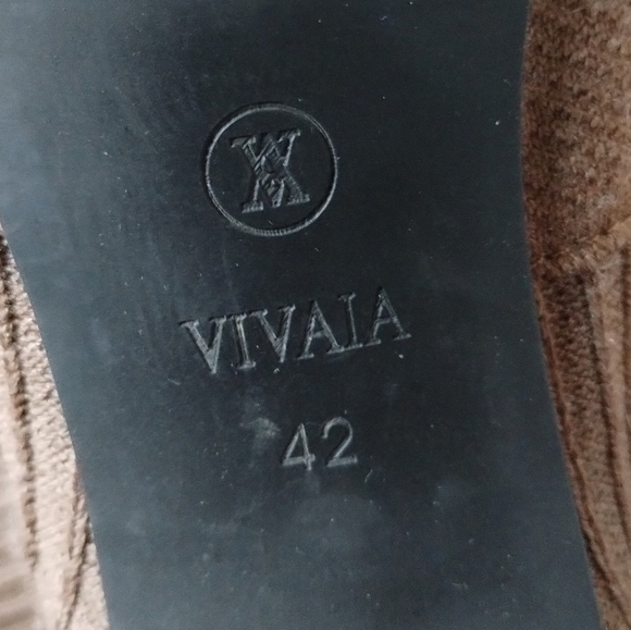 Vivaia Yedda Pointed-Toe Stripe Heeled Boots Tan Russet Brown Size 42 US 10 - Picture 6 of 7